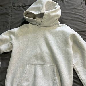 Aritzia Tna cozy fleece perfect hoodie- Colour: heather cloud white